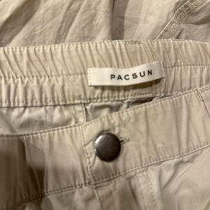 PacSun Light Beige Elastic Waist Pants